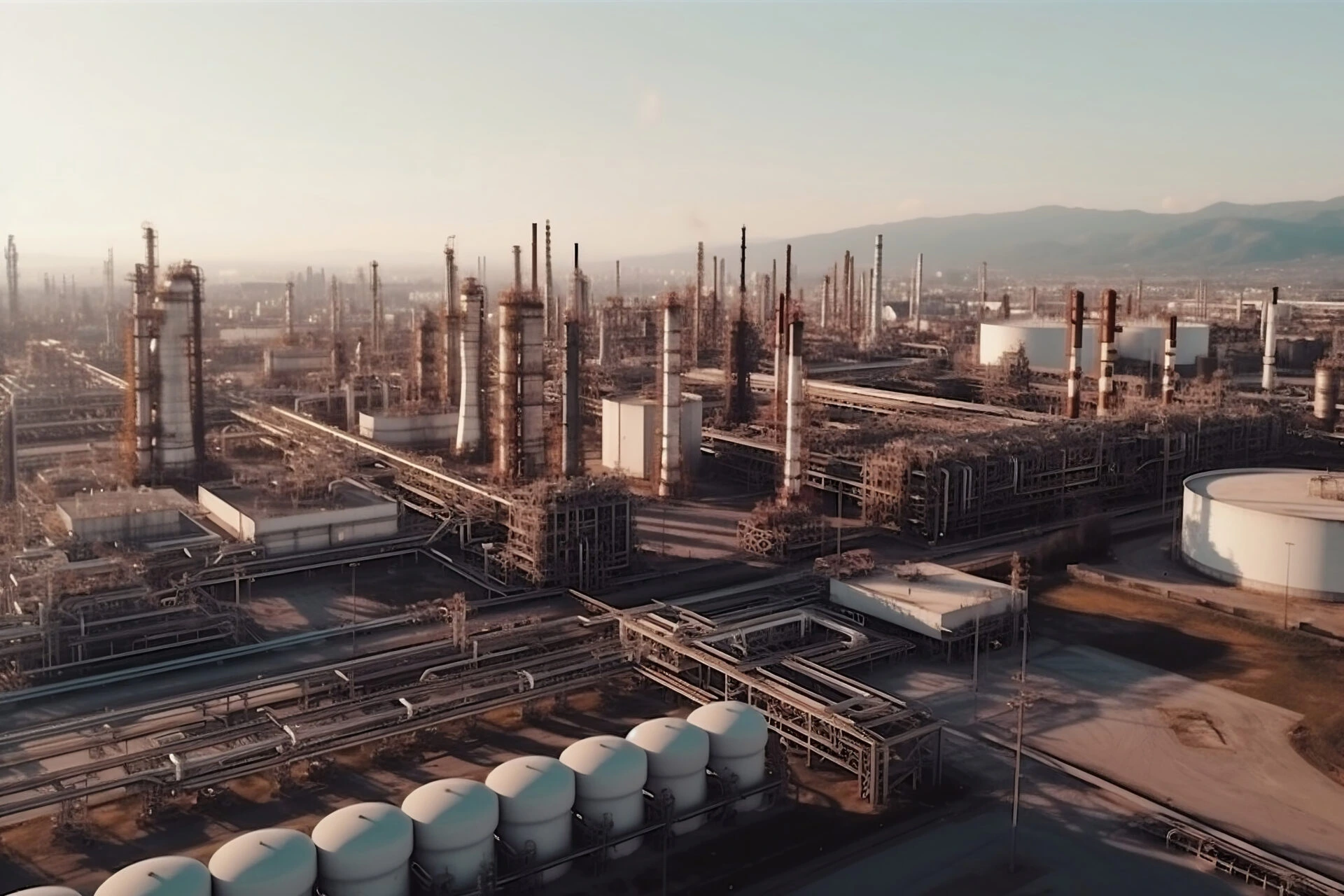 large-scale industrial construction oil & gas facility